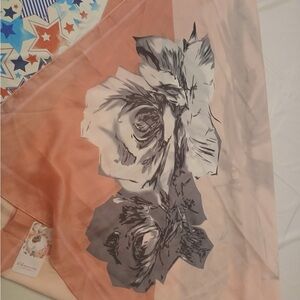 Chic Floral Silk Scarf